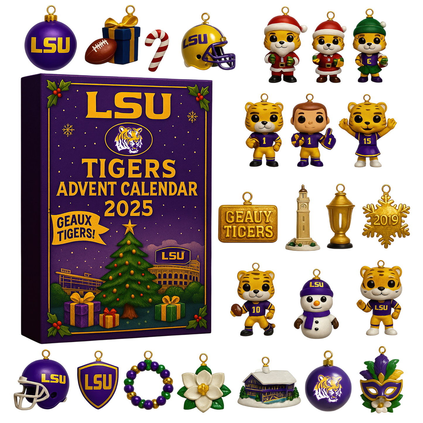 LSU Festive Collectibles Premium Advent Calendar 2025