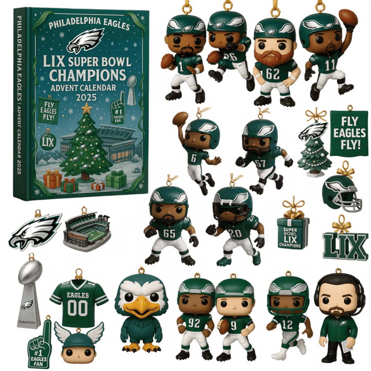 DLPE Eagles LIX Super Bowl Festive Collectibles Premium Advent Calendar 2025