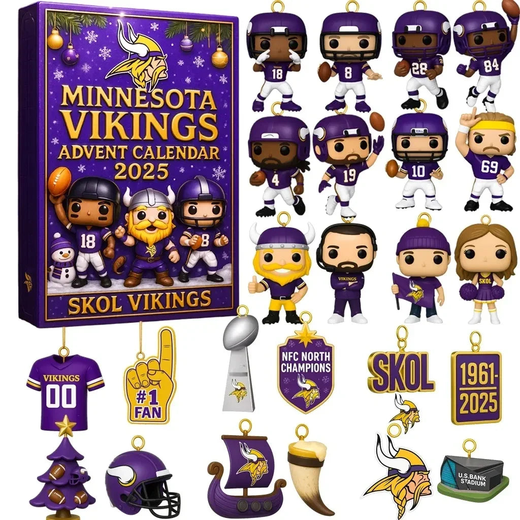 MNV Minnesota Vikings Festive Collectibles Premium Advent Calendar 2025