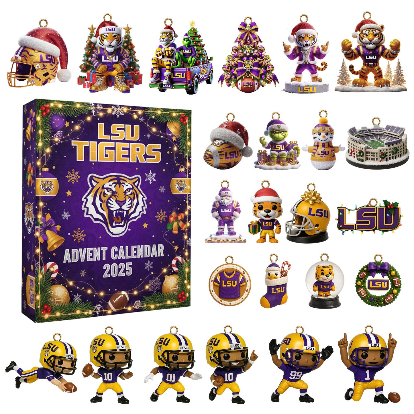 LSU Festive Collectibles Premium Advent Calendar 2025