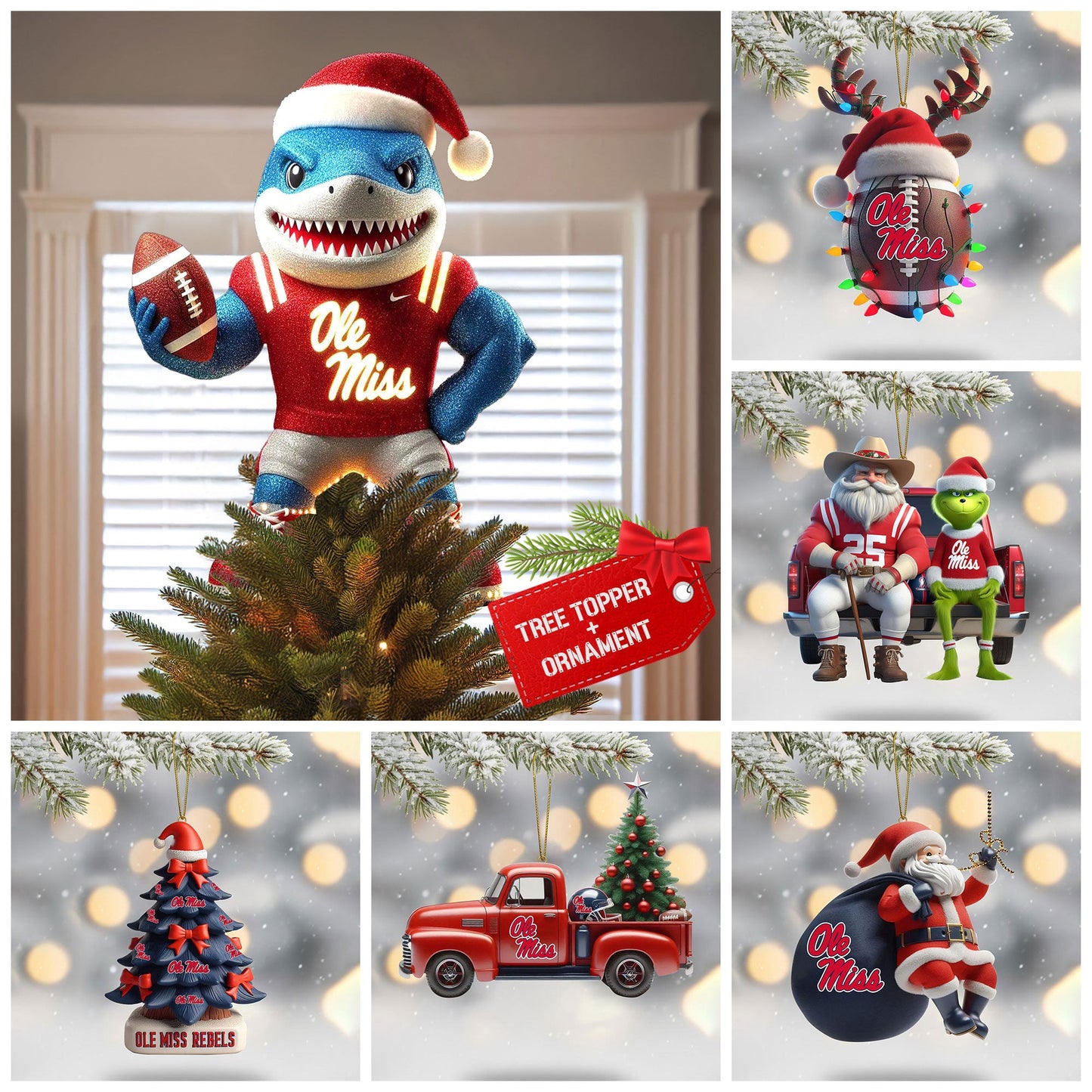 OMR 2025 Acrylic Christmas Tree Topper & Ornament Bundle - Exclusive Festive Fan Collectible Gift Set