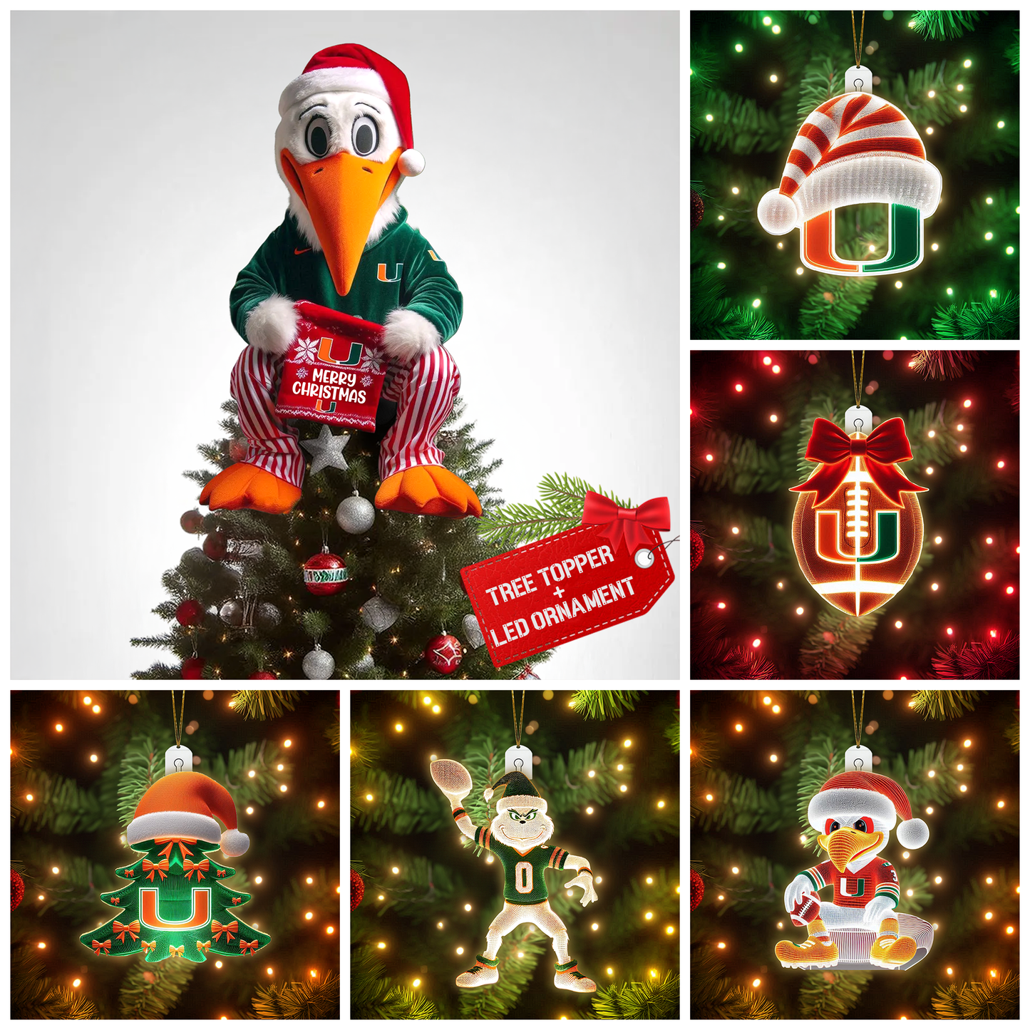 MHC 2025 Acrylic Christmas Tree Topper & Ornament Bundle - Exclusive Festive Fan Collectible Gift Set