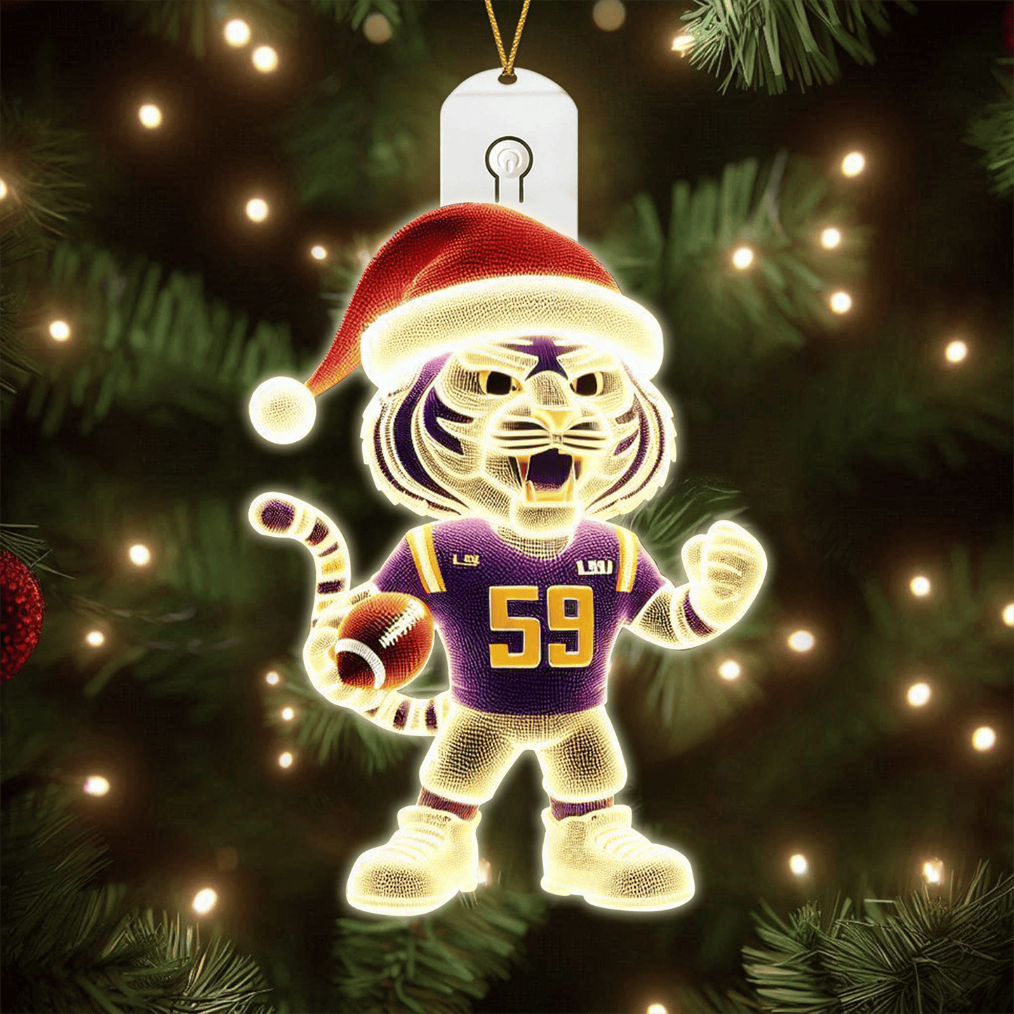LSU 2025 Acrylic Christmas Tree Topper & Ornament Bundle - Exclusive Festive Fan Collectible Gift Set