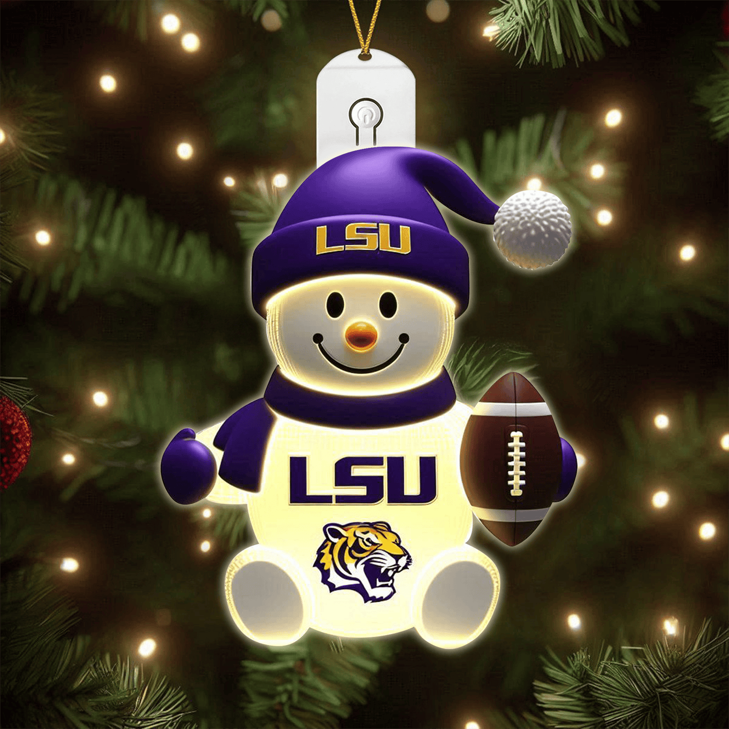 LSU 2025 Acrylic Christmas Tree Topper & Ornament Bundle - Exclusive Festive Fan Collectible Gift Set
