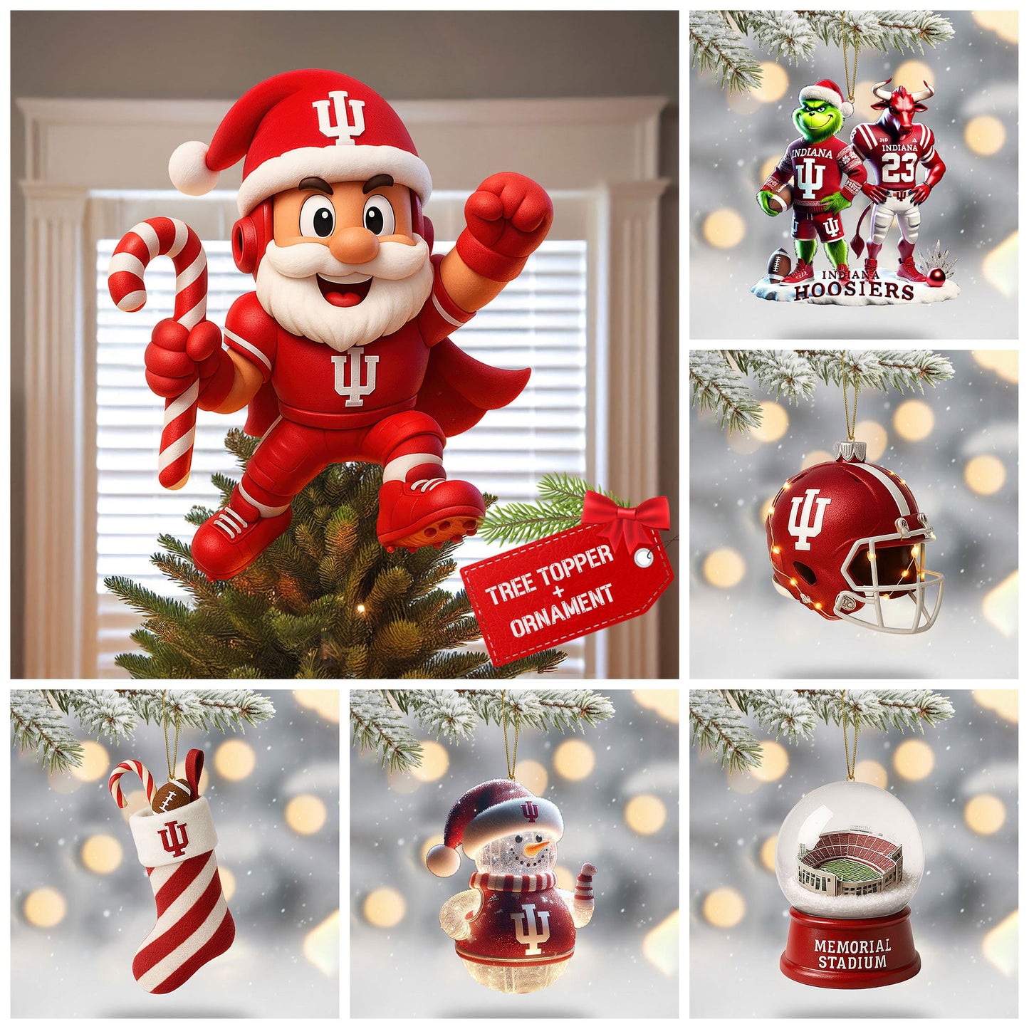 IDH 2025 Acrylic Christmas Tree Topper & Ornament Bundle - Exclusive Festive Fan Collectible Gift Set