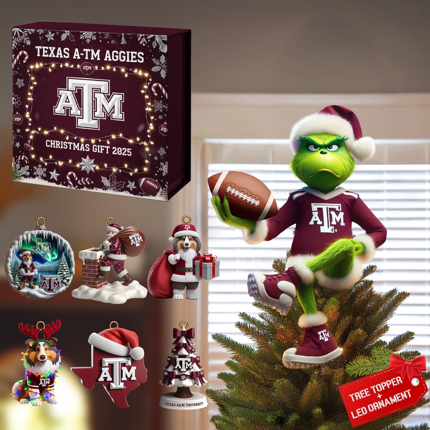 TAMA 2025 Acrylic Christmas Tree Topper & Ornament Bundle - Exclusive Festive Fan Collectible Gift Set