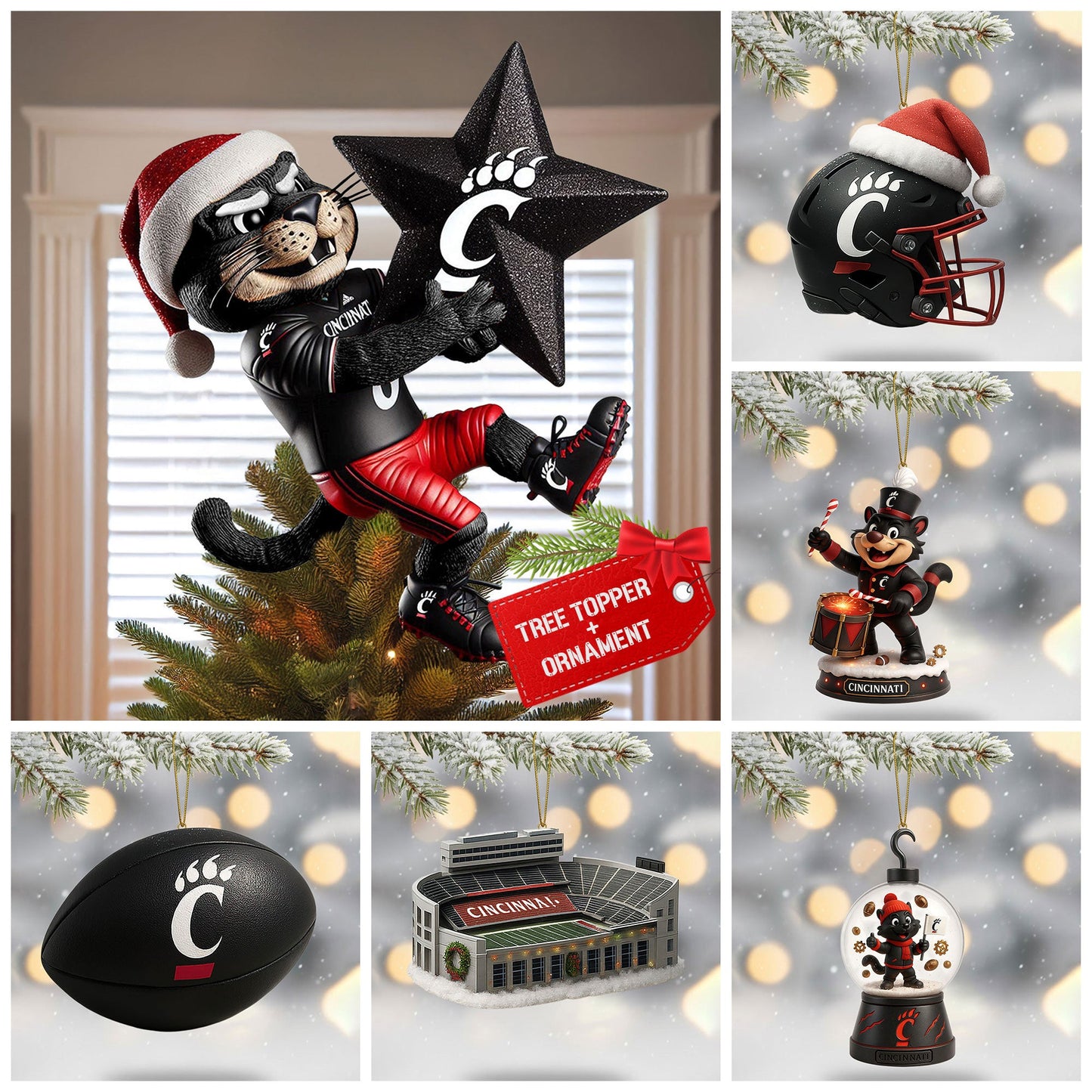 CCBC 2025 Acrylic Christmas Tree Topper & Ornament Bundle - Exclusive Festive Fan Collectible Gift Set