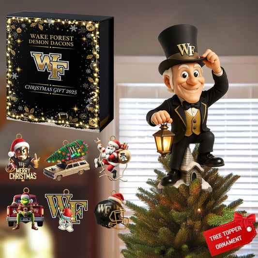 WFDD 2025 Acrylic Christmas Tree Topper & Ornament Bundle - Exclusive Festive Fan Collectible Gift Set