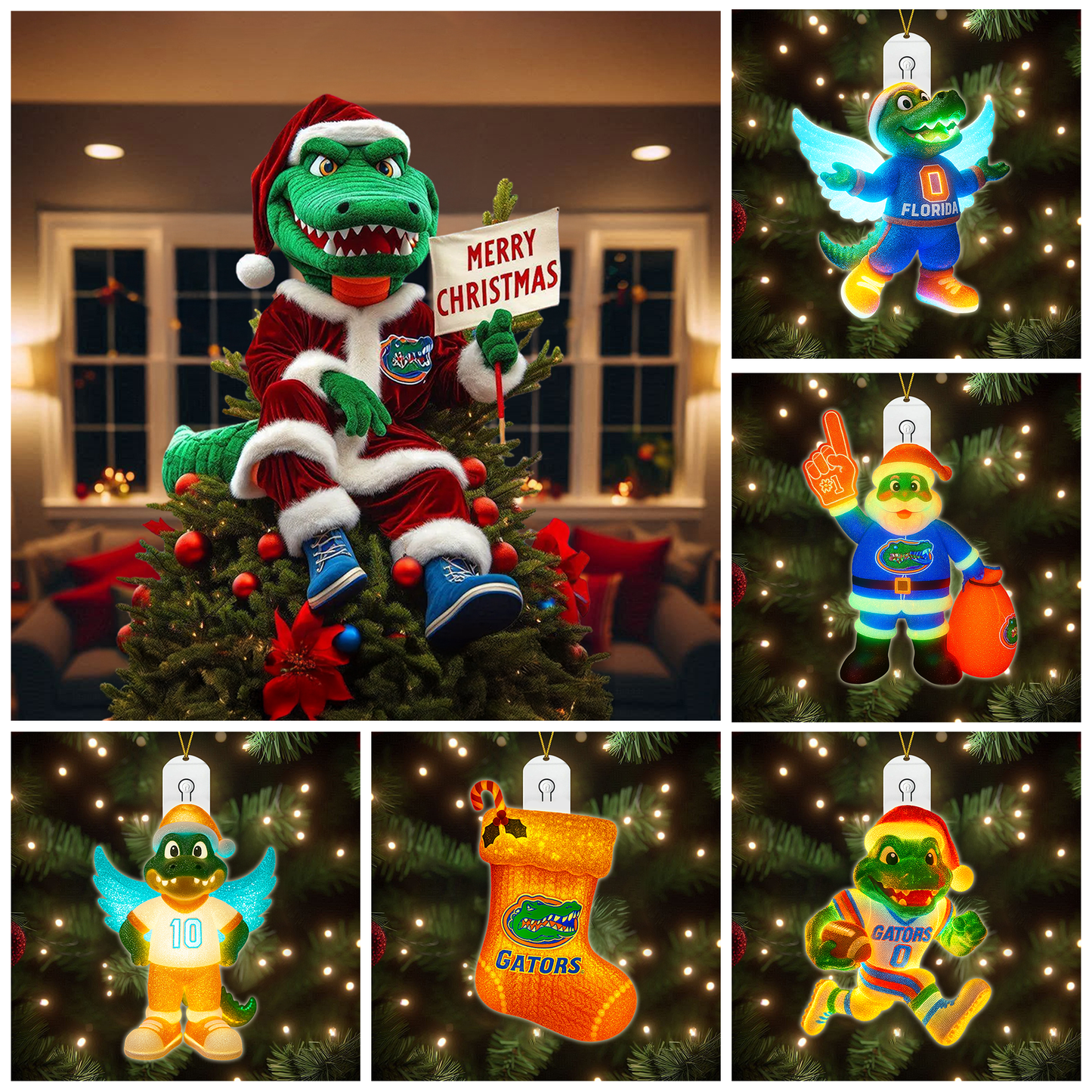 FGT 2025 Acrylic Christmas Tree Topper & Ornament Bundle - Exclusive Festive Fan Collectible Gift Set