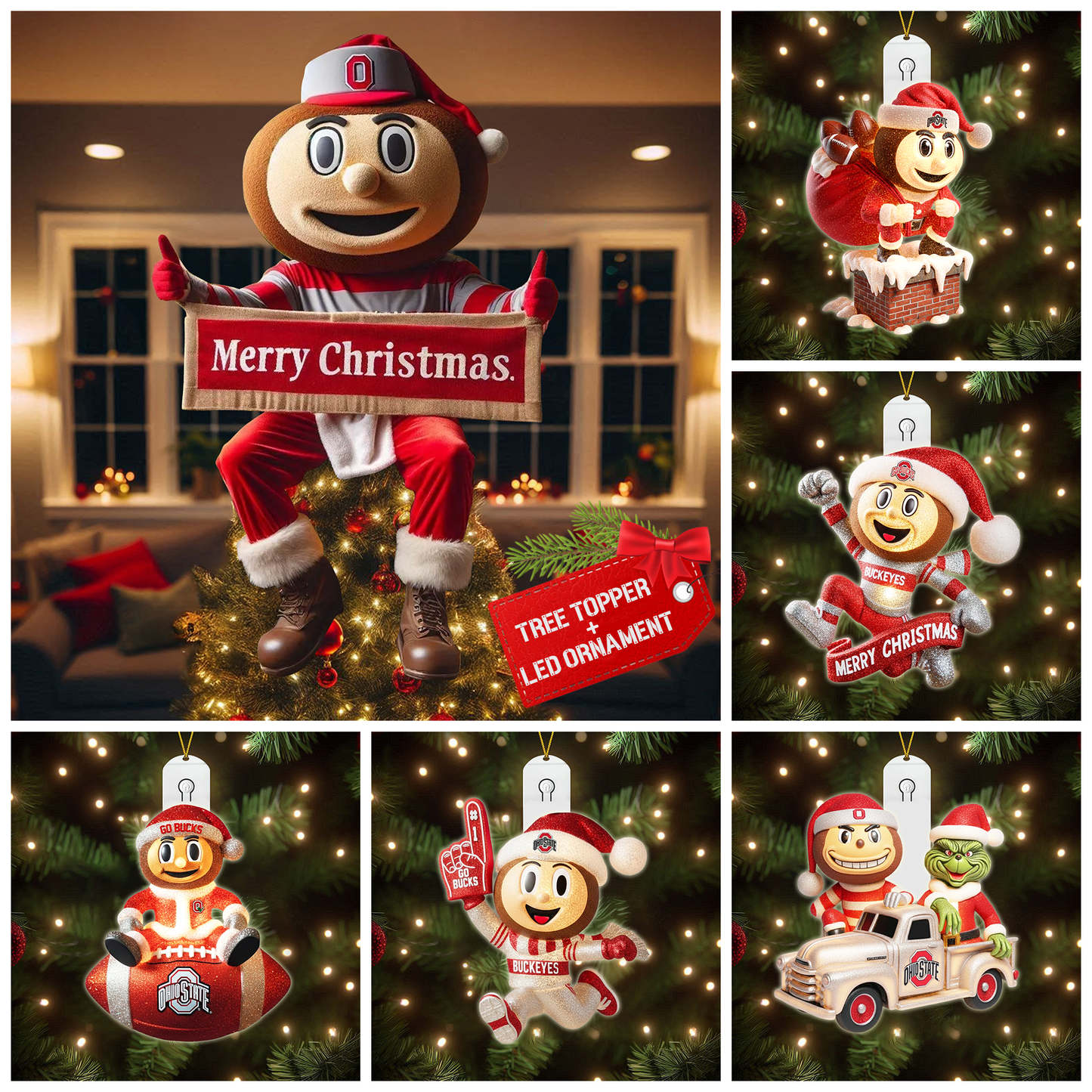 OSB 2025 Acrylic Christmas Tree Topper & Ornament Bundle - Exclusive Festive Fan Collectible Gift Set