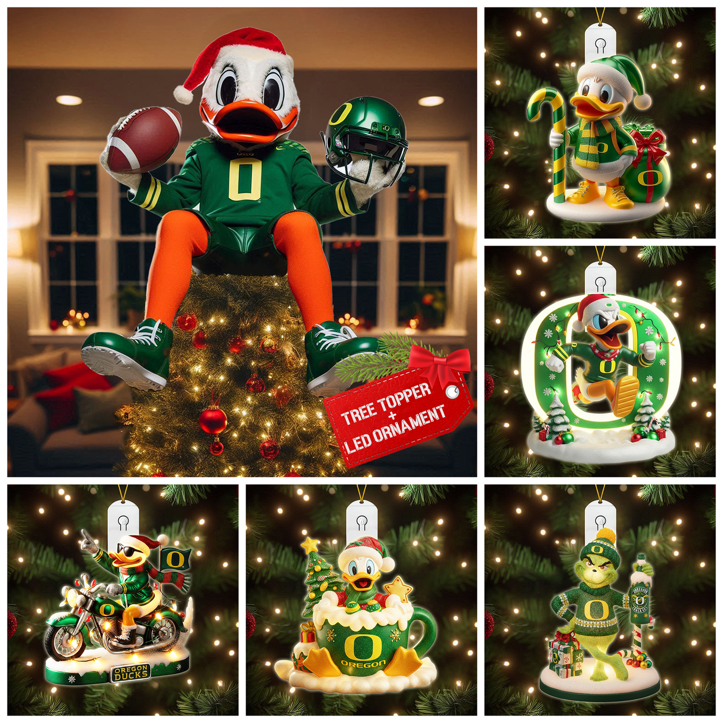 ORD 2025 Acrylic Christmas Tree Topper & Ornament Bundle - Exclusive Festive Fan Collectible Gift Set