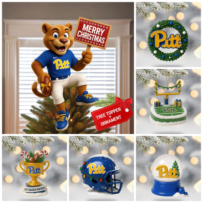 PITTS 2025 Acrylic Christmas Tree Topper & Ornament Bundle - Exclusive Festive Fan Collectible Gift Set