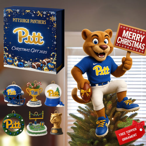 PITTS 2025 Acrylic Christmas Tree Topper & Ornament Bundle - Exclusive Festive Fan Collectible Gift Set