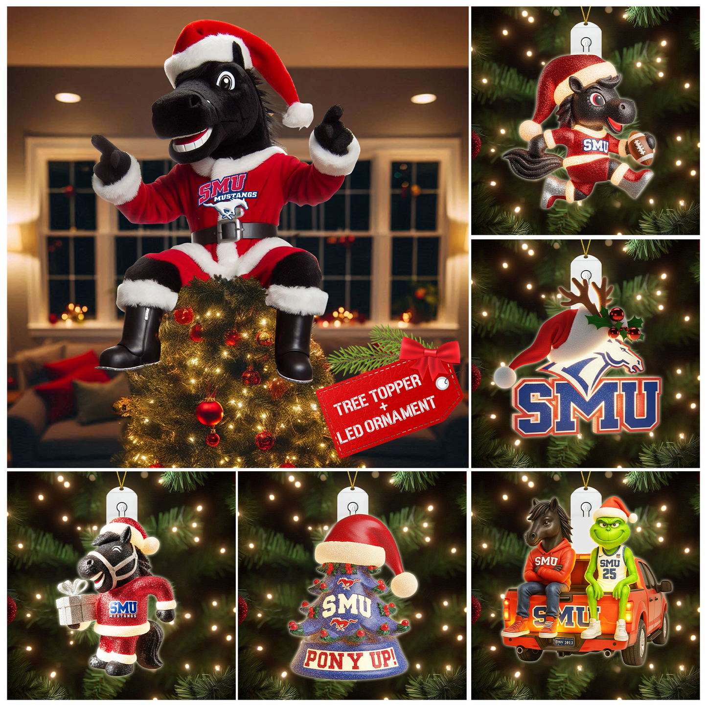 SMUM 2025 Acrylic Christmas Tree Topper & Ornament Bundle - Exclusive Festive Fan Collectible Gift Set