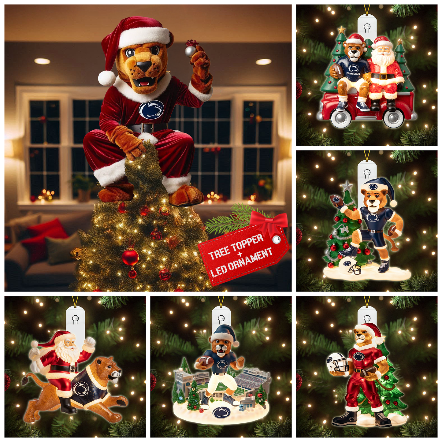 PSNL 2025 Acrylic Christmas Tree Topper & Ornament Bundle - Exclusive Festive Fan Collectible Gift Set
