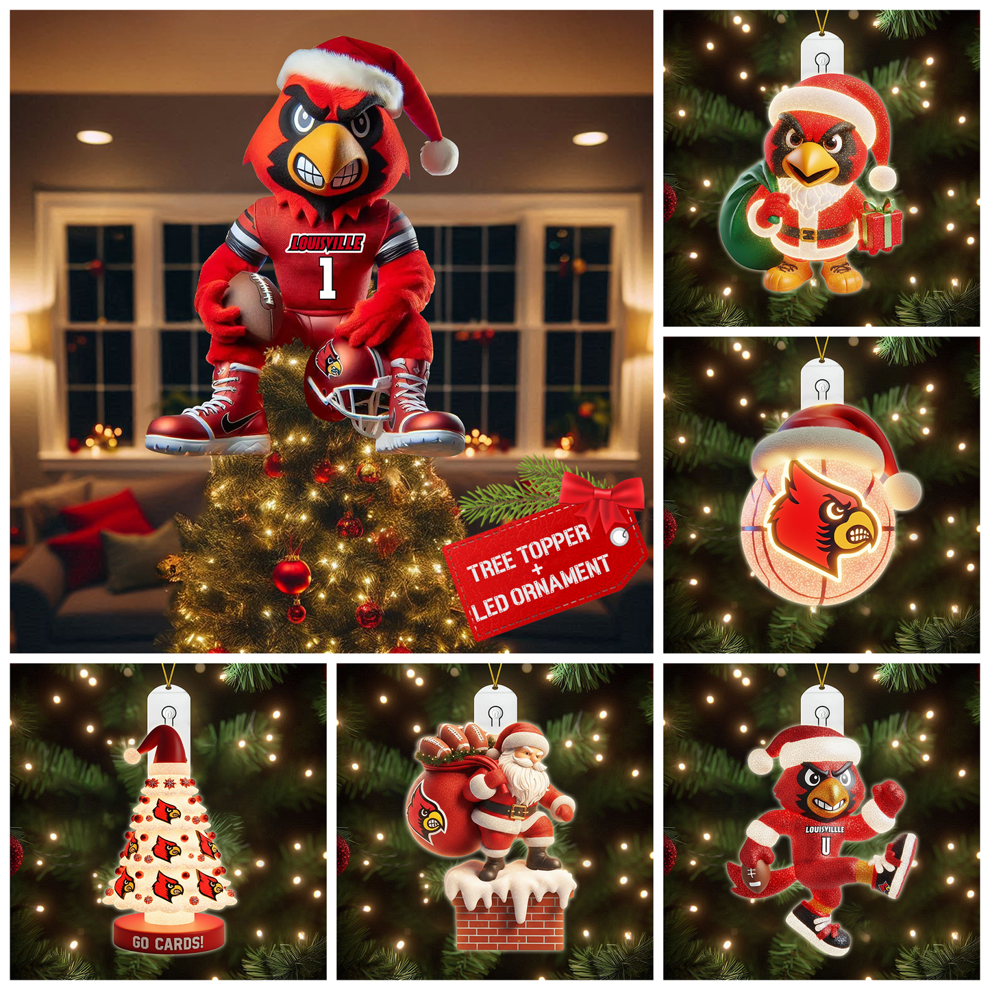 LVC 2025 Acrylic Christmas Tree Topper & Ornament Bundle - Exclusive Festive Fan Collectible Gift Set