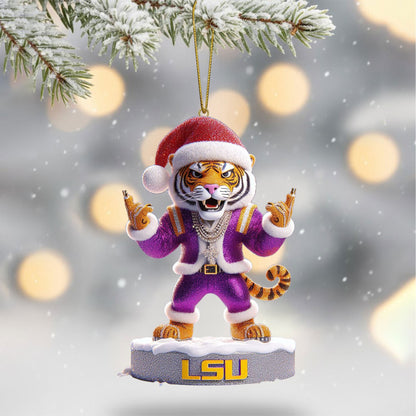 LSU 2025 Acrylic Christmas Tree Topper & Ornament Bundle - Exclusive Festive Fan Collectible Gift Set