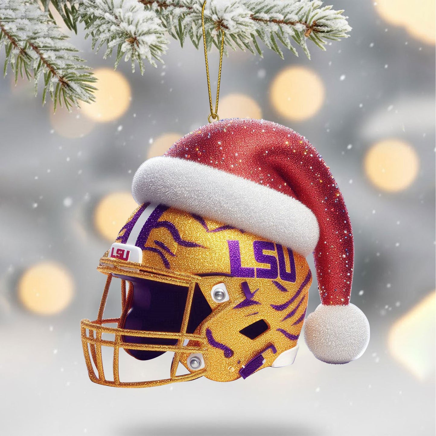 LSU 2025 Acrylic Christmas Tree Topper & Ornament Bundle - Exclusive Festive Fan Collectible Gift Set