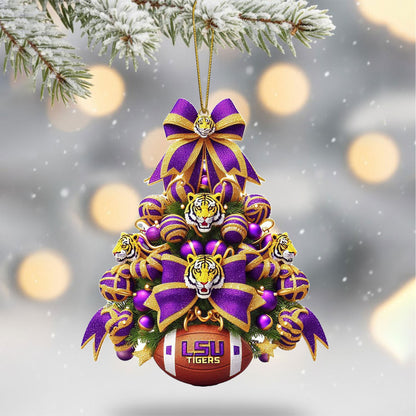 LSU 2025 Acrylic Christmas Tree Topper & Ornament Bundle - Exclusive Festive Fan Collectible Gift Set