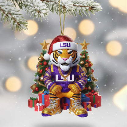 LSU 2025 Acrylic Christmas Tree Topper & Ornament Bundle - Exclusive Festive Fan Collectible Gift Set