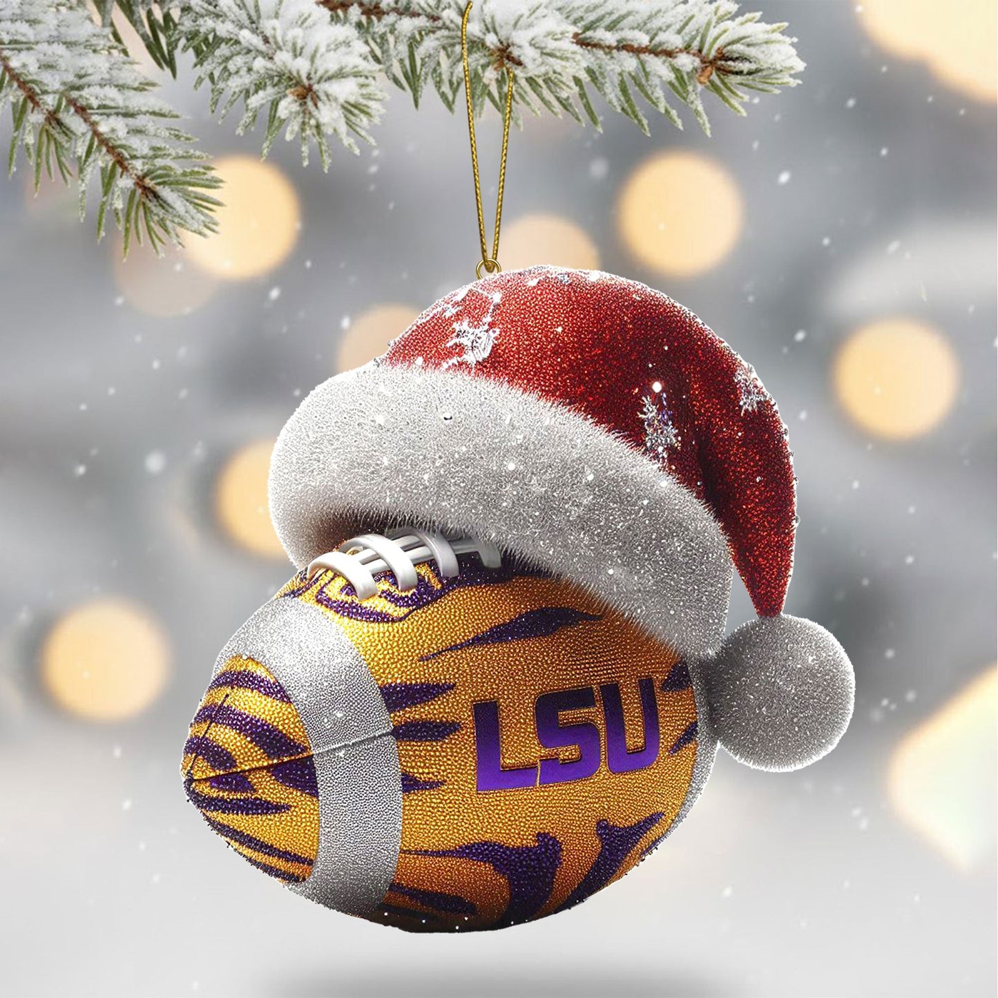 LSU 2025 Acrylic Christmas Tree Topper & Ornament Bundle - Exclusive Festive Fan Collectible Gift Set