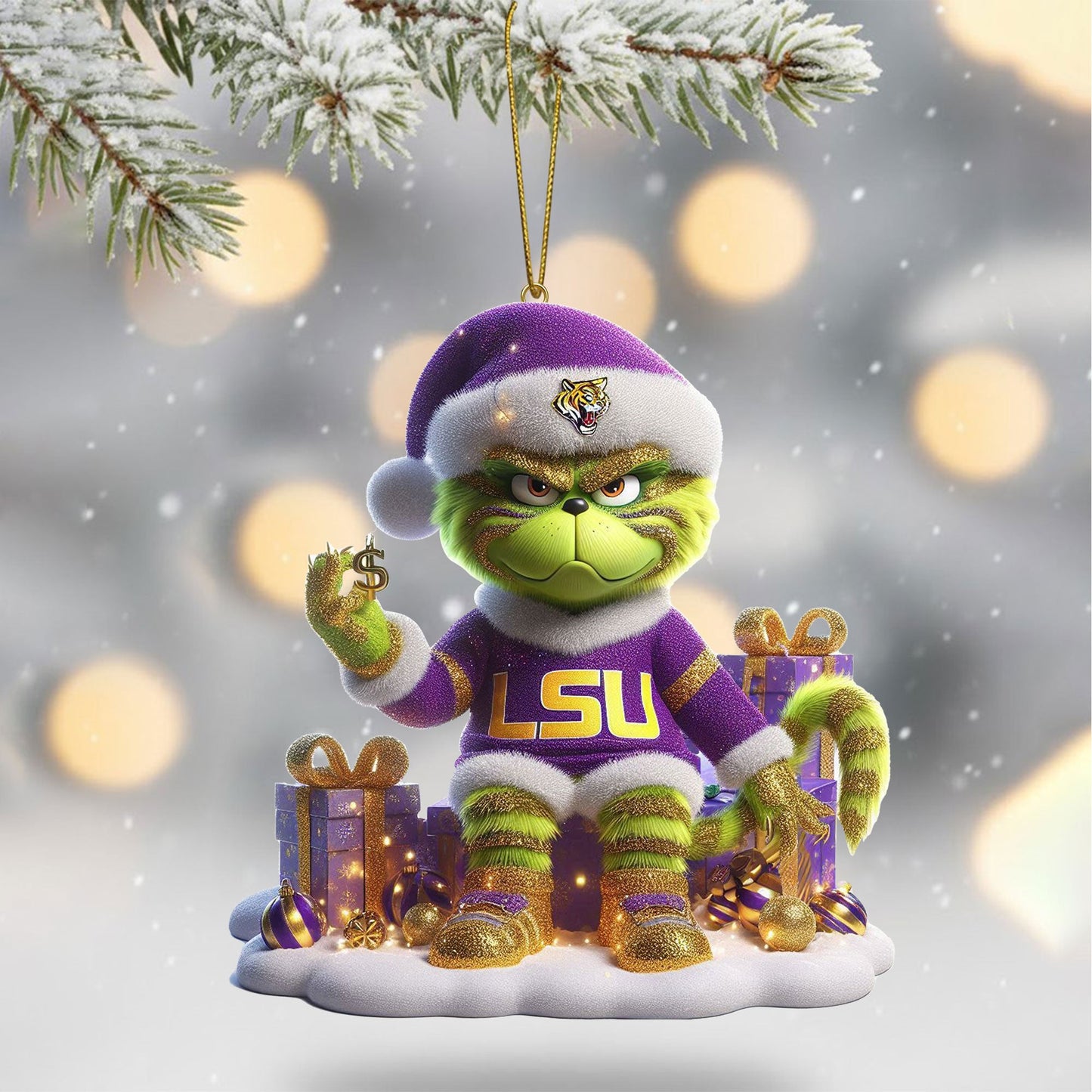 LSU 2025 Acrylic Christmas Tree Topper & Ornament Bundle - Exclusive Festive Fan Collectible Gift Set