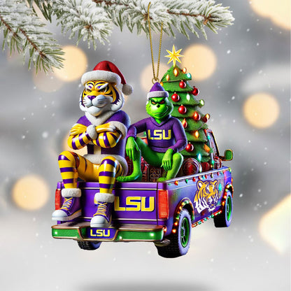 LSU 2025 Acrylic Christmas Tree Topper & Ornament Bundle - Exclusive Festive Fan Collectible Gift Set