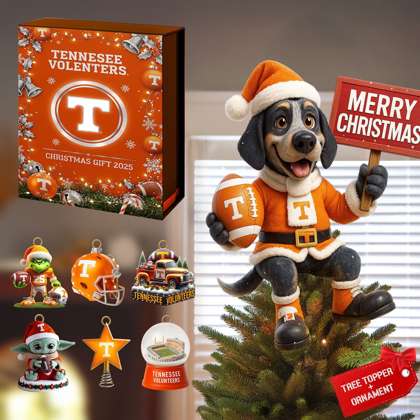 TVF 2025 Acrylic Christmas Tree Topper & Ornament Bundle - Exclusive Festive Fan Collectible Gift Set